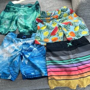 art class, Arizona, & City Streets kid Swim Trunks Set - Green, Blue, Multicolor